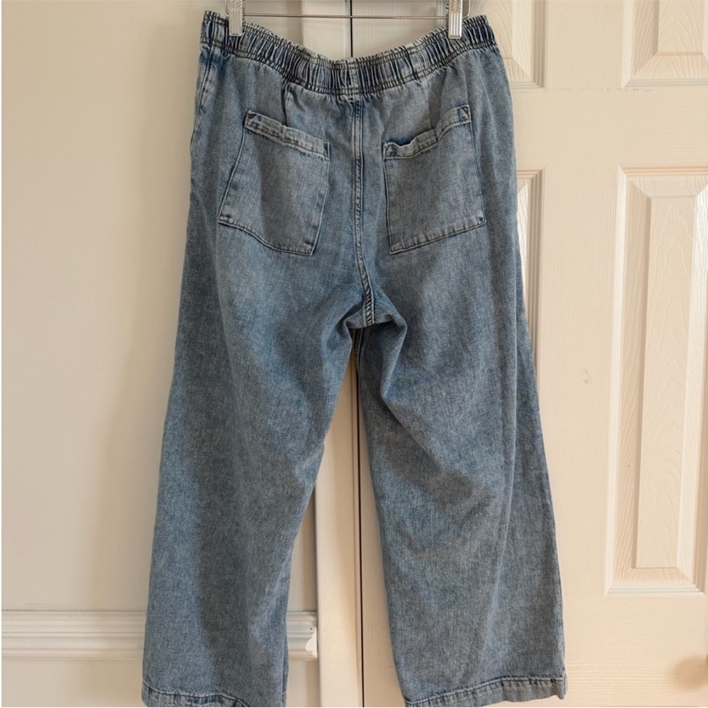 NWT! GAP Light Wash High Rise Pull-On Wide-Leg Jeans - Size Small 🩷 #805640 - Picture 9 of 10